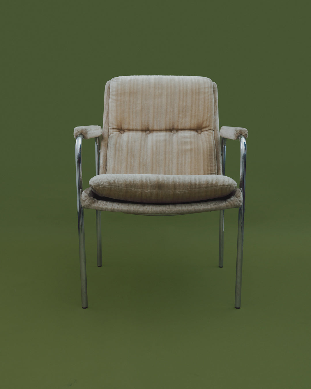 Mid-Century Modern Chrome Armchair