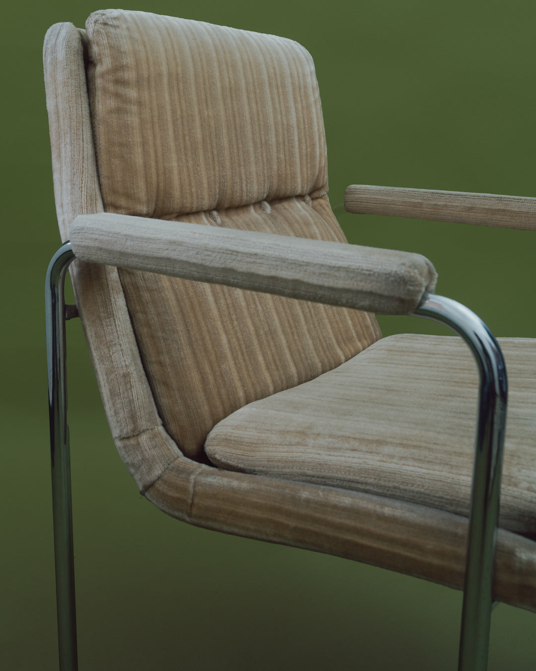 Mid-Century Modern Chrome Armchair