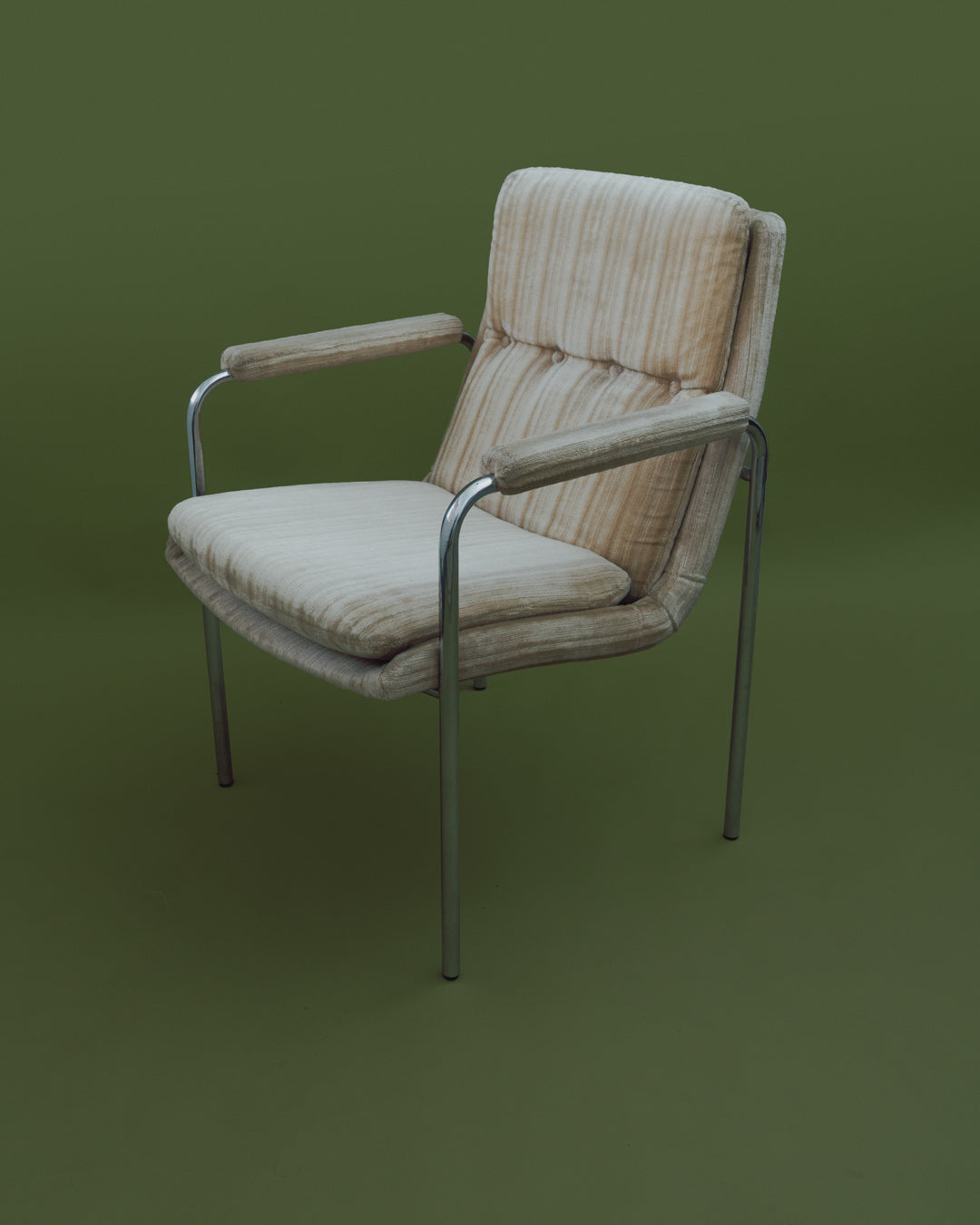 Mid-Century Modern Chrome Armchair