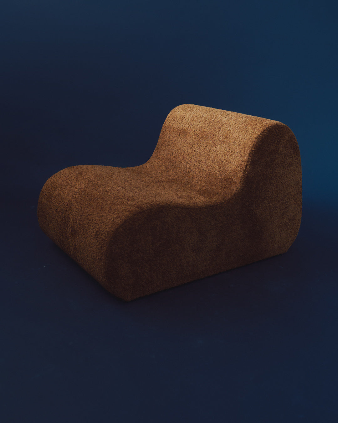 Italian-Mid-Century Modern Lounge Chairs in Ochre Boucle