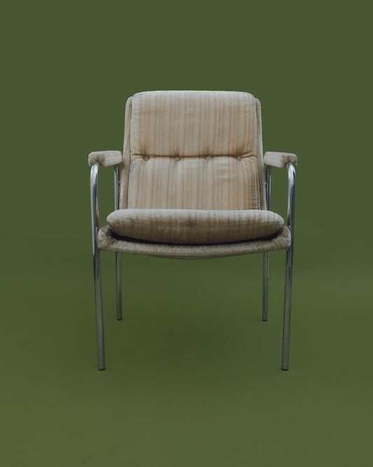 Mid-Century Modern Chrome Armchair
