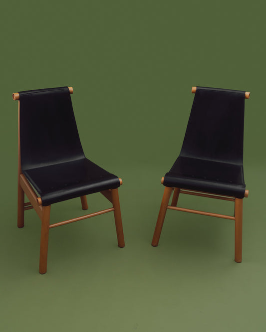 Pair of Sculptural Mid-Century Chairs